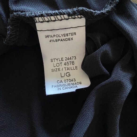 Mandy Evans Women's Black V Neck Ruffle Stretch Blouse US L - Picture 5 of 5